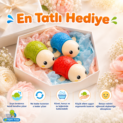Peppy Pond — Kurmalı Yüzen Kaplumbağa Banyo Oyuncağı