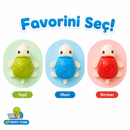 Peppy Pond — Kurmalı Yüzen Kaplumbağa Banyo Oyuncağı